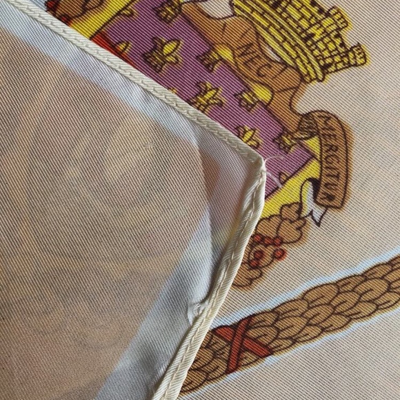 VTG 1960s Paris Souvenir Scarf Silk Acetate - Picture 8 of 9